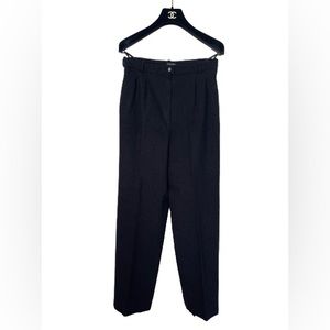 CHANEL ribbon tailored trousers